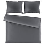BETTWÄSCHE TANJA Satin 200/200 cm  - Anthrazit, Basics, Textil (200/200cm) - Novel