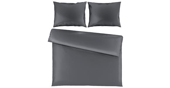 BETTWÄSCHE TANJA Satin 200/200 cm  - Anthrazit, Basics, Textil (200/200cm) - Novel