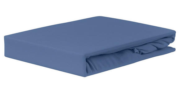Spannleintuch Jardena 100x200 cm - Blau, KONVENTIONELL, Textil (90-100/200cm) - Ombra
