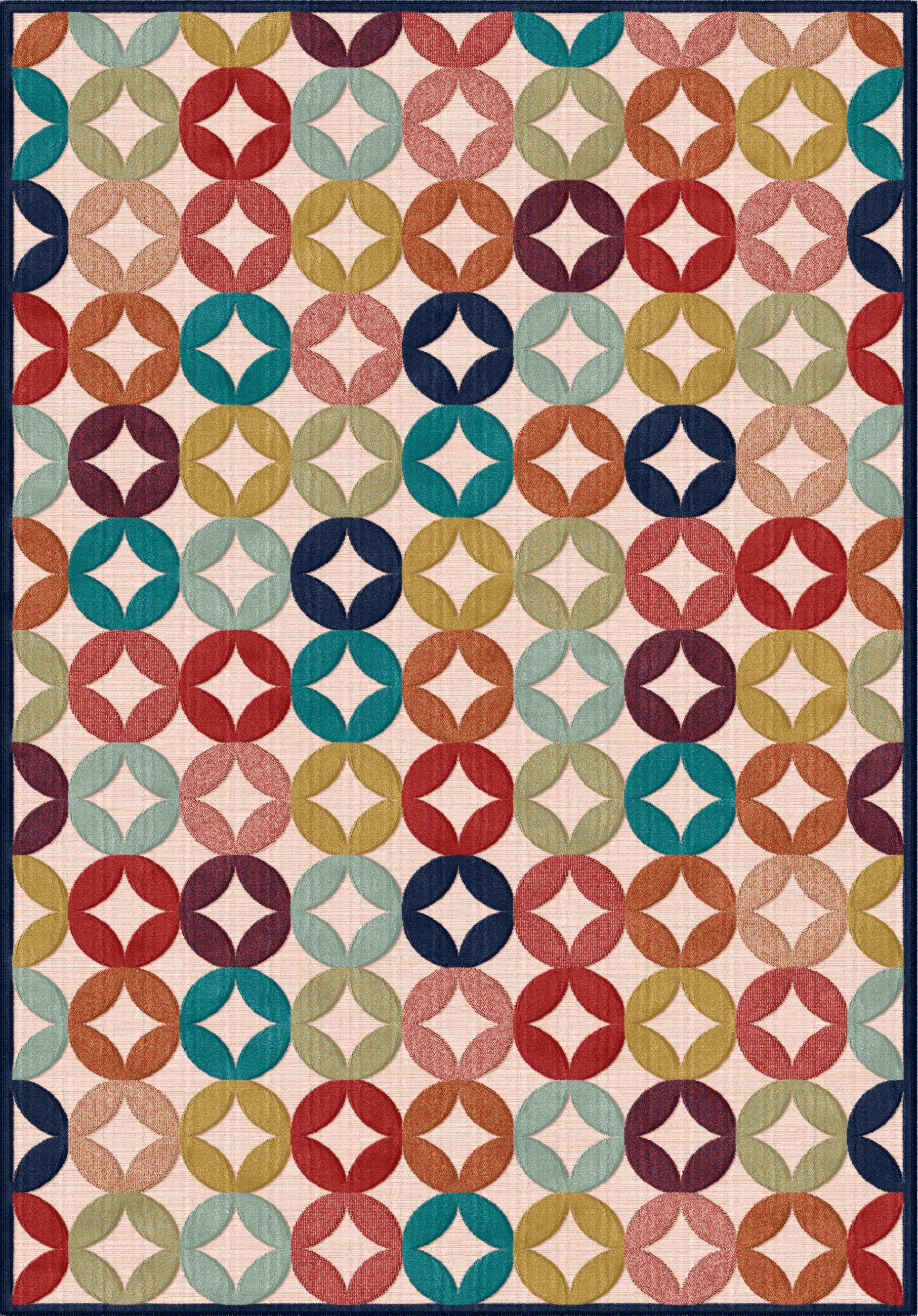TKANÝ KOBEREC, 120/170 cm, vícebarevná - vícebarevná, Basics, textil/plast (120/170cm)