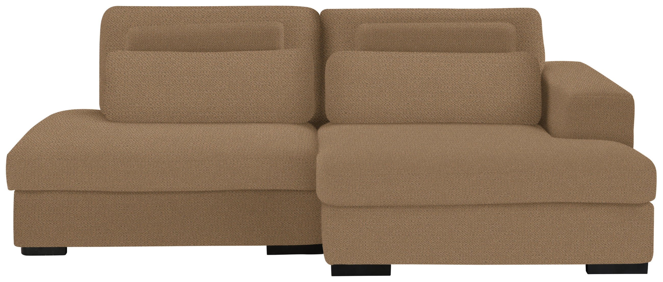 ECKSOFA in Chenille Rostfarben  - Rostfarben/Schwarz, Design, Kunststoff/Textil (223/158cm) - Lomoco