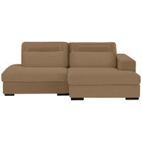 ECKSOFA in Chenille Rostfarben  - Rostfarben/Schwarz, Design, Kunststoff/Textil (223/158cm) - Lomoco