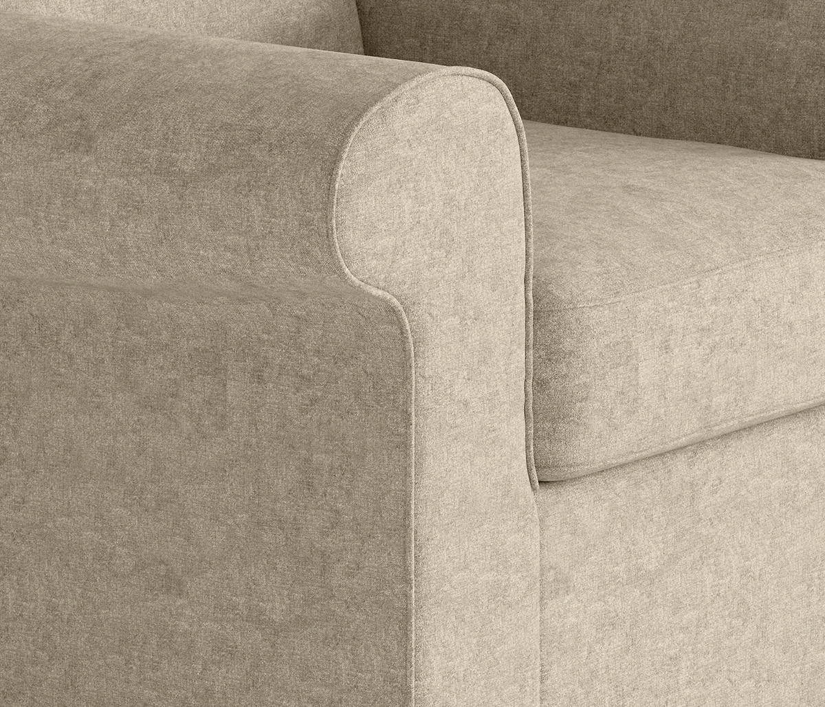 OHRENSESSEL in Flachgewebe Hellbraun  - Hellbraun/Edelstahlfarben, Design, Textil/Metall (88/105/90cm) - Livetastic