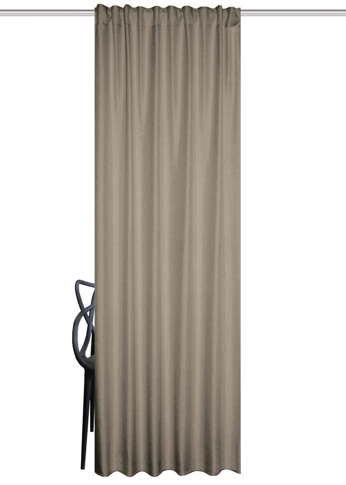 WÄRMESCHUTZVORHANG ESKAMIO Verdunkelung 270/245 cm   - Beige, Basics, Textil (270/245cm)