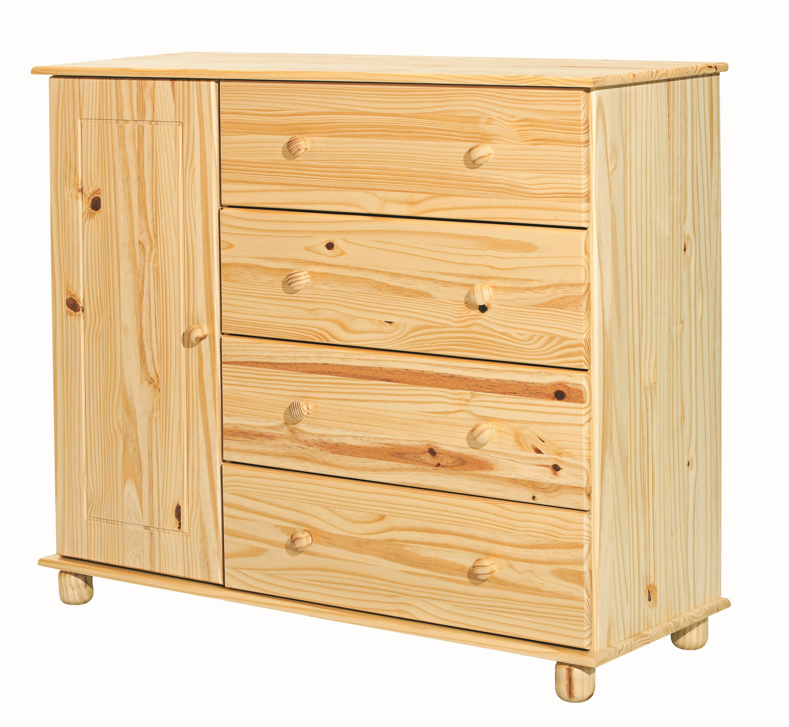 Kommode Naturfarben B: 121cm