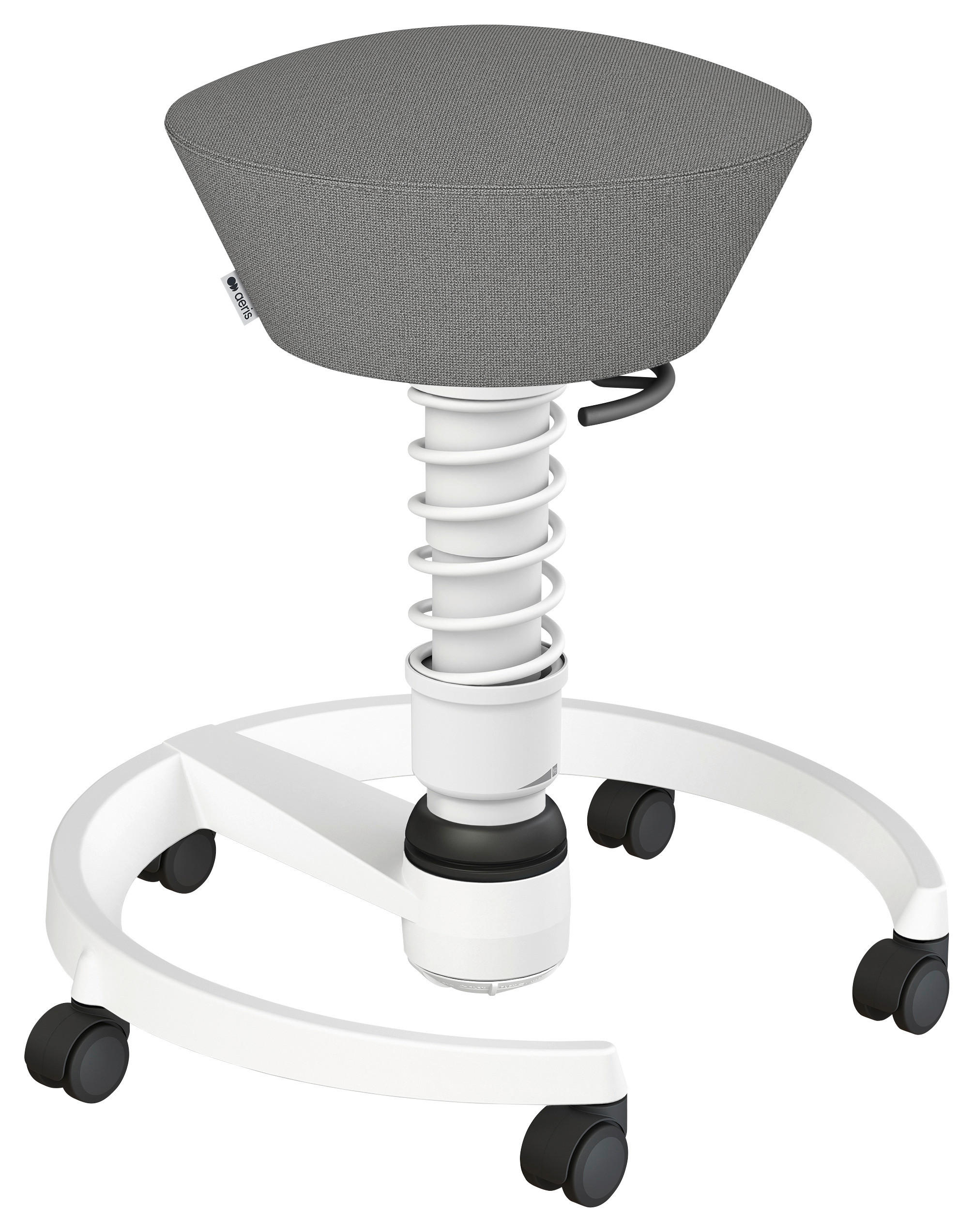 BÜROHOCKER 55/45,66/55 cm  - Hellgrau/Weiß, Basics, Textil/Metall (55/45,66/55cm) - Aeris