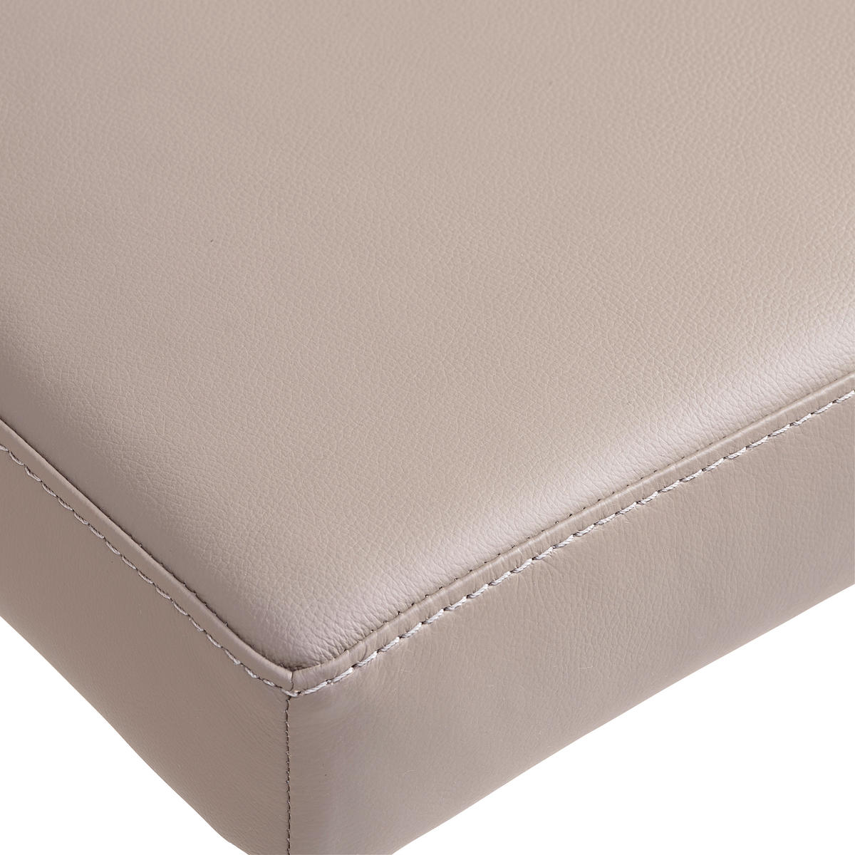 STUHL Echtleder Taupe  - Taupe/Schwarz, MODERN, Leder/Metall (45,5/86/57,5cm) - Livetastic