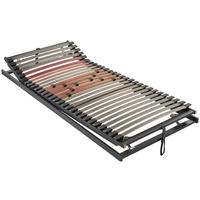 LATTENROST 90/200 cm Kopfteil, Fußteil verstellbar, Birke, Buche  - Dunkelgrau/Anthrazit, Basics, Holz (90/200cm) - Novel