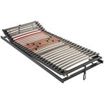 LATTENROST 90/200 cm Kopfteil, Fußteil verstellbar, Birke, Buche  - Dunkelgrau/Anthrazit, Basics, Holz (90/200cm) - Novel