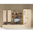 WOHNWAND Nussbaum furniert Creme, Nussbaumfarben - Nussbaumfarben/Creme, Design, Glas/Holz (330/218,3/55,1cm) - Musterring