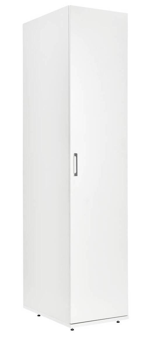 MEHRZWECKSCHRANK 45/206/65,5 cm  in Weiß  - Silberfarben/Weiß, Design, Holzwerkstoff/Metall (45/206/65,5cm)