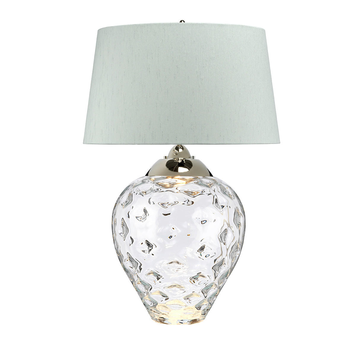 BORDSLAMPA Elstead Samara 51/78.7 cm   - klar/nickelfärgad, Design, metall/glas (51/78.7cm) - Elstead Lighting