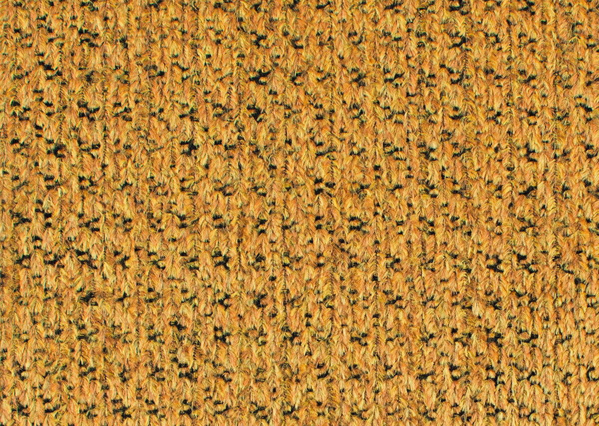 ECKSOFA in Chenille Goldfarben  - Goldfarben/Schwarz, MODERN, Textil/Metall (262/168cm) - home24
