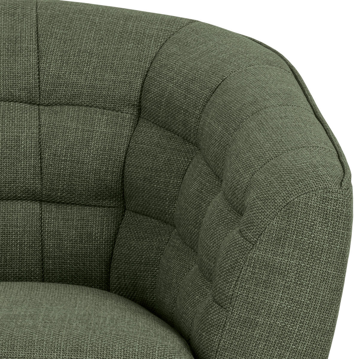 2-SITZER-SOFA in Bouclé Grün  - Schwarz/Grün, Design, Textil/Metall (150/78/84cm) - MID.YOU