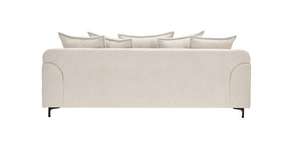 3-SITZER-SOFA  in Chenille Elfenbein  - Elfenbein/Schwarz, KONVENTIONELL, Textil/Metall (228/84/99cm) - Carryhome
