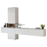 WOHNWAND  in Weiß, Eichefarben  300,4/205,2/37,4 cm  - Eichefarben/Weiß, Design, Holzwerkstoff (300,4/205,2/37,4cm) - Celina Home