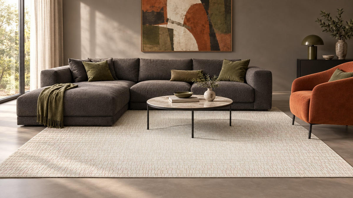 WEBTEPPICH  Wohnzimmer 200/290 cm OTTO Beige rechteckig  - Beige, Design, Textil (200/290cm) - Dieter Knoll