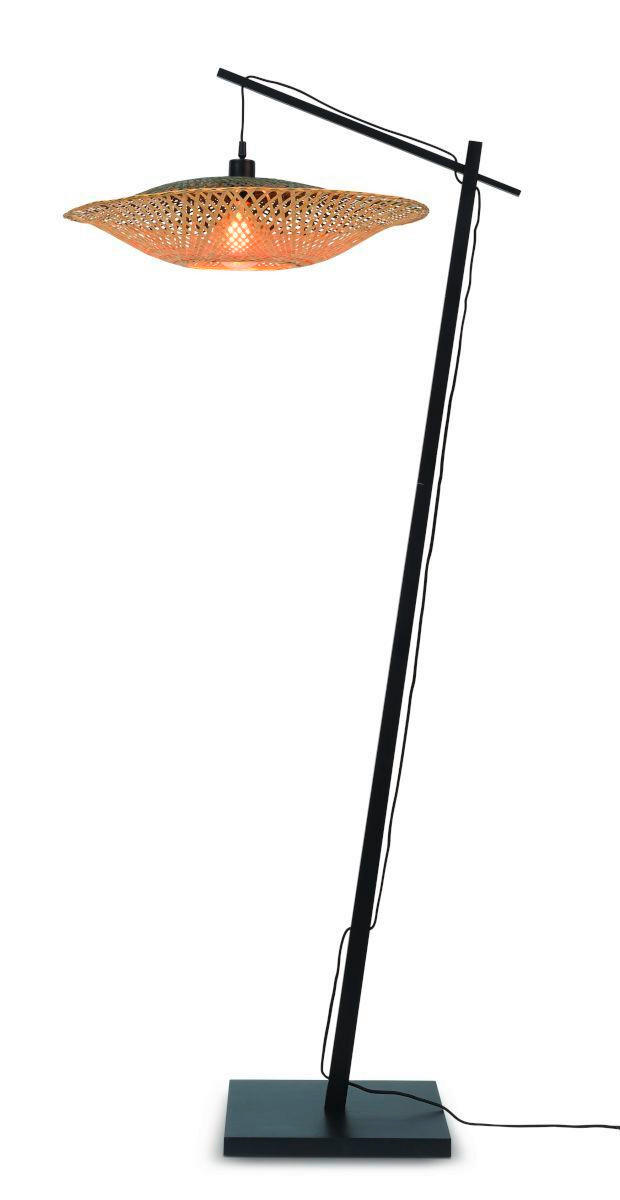 STEHLEUCHTE 80/60/176 cm    - Schwarz/Naturfarben, Trend (80/60/176cm) - Good & Mojo