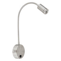 APLICĂ DE PERETE CU LED - culoare nichel, Basics, plastic/metal (9/50cm) - Novel