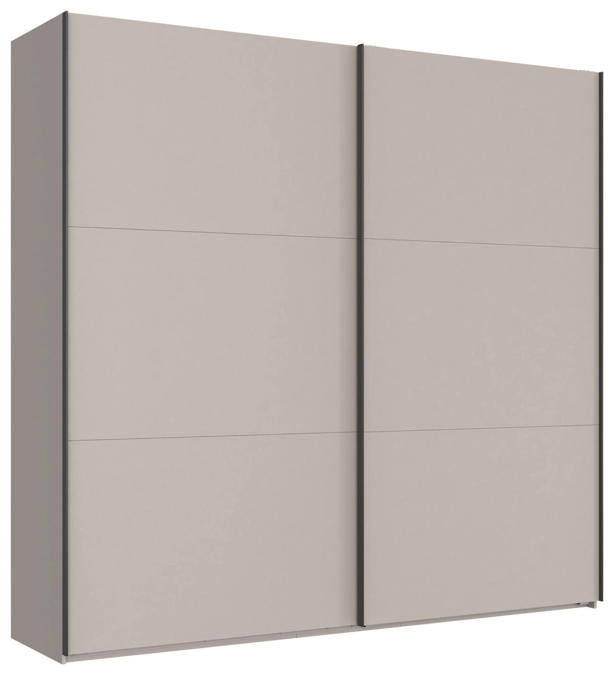 SCHWEBETÜRENSCHRANK 250/236/65 cm 2-türig Sahara  - Schwarz/Grau, KONVENTIONELL, Holzwerkstoff/Metall (250/236/65cm) - MID.YOU