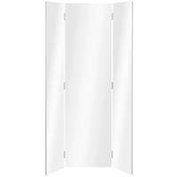 WANDSPIEGEL 45-90/160/2-4 cm  - Weiß, Design, Glas/Holzwerkstoff (45-90/160/2-4cm) - MID.YOU