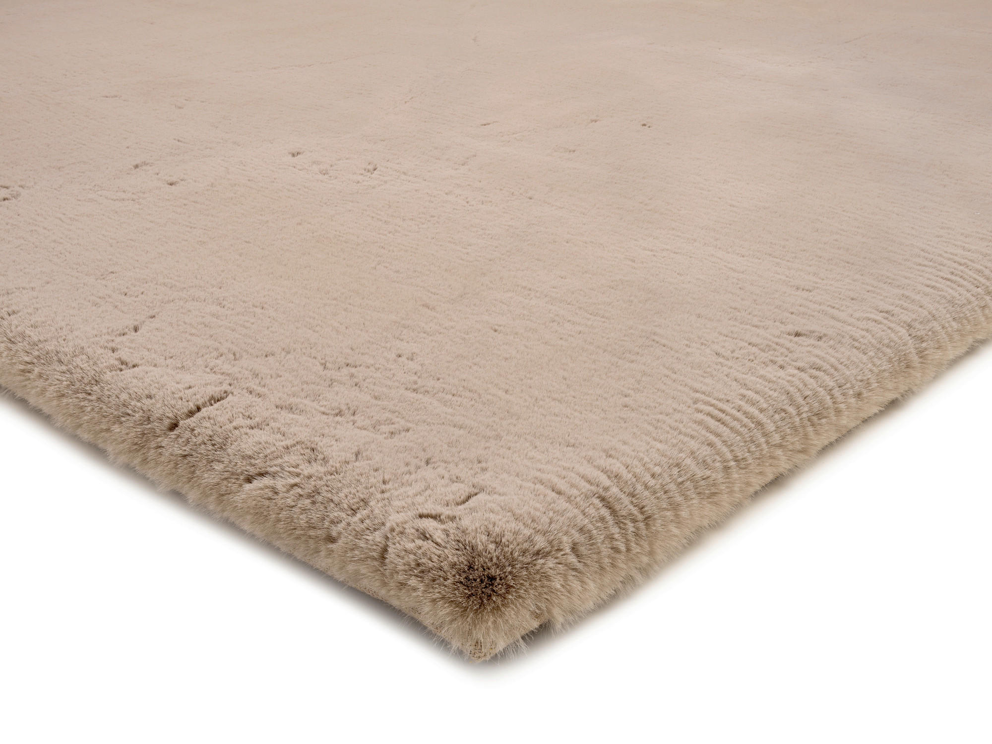 Thumbnail - Novel Hochflorteppich Nuvola - Exklusiv, Taupe, Textil, Uni, rechteckig, 120x180 cm, Oeko-Tex® Standard 100, für Fußbode...