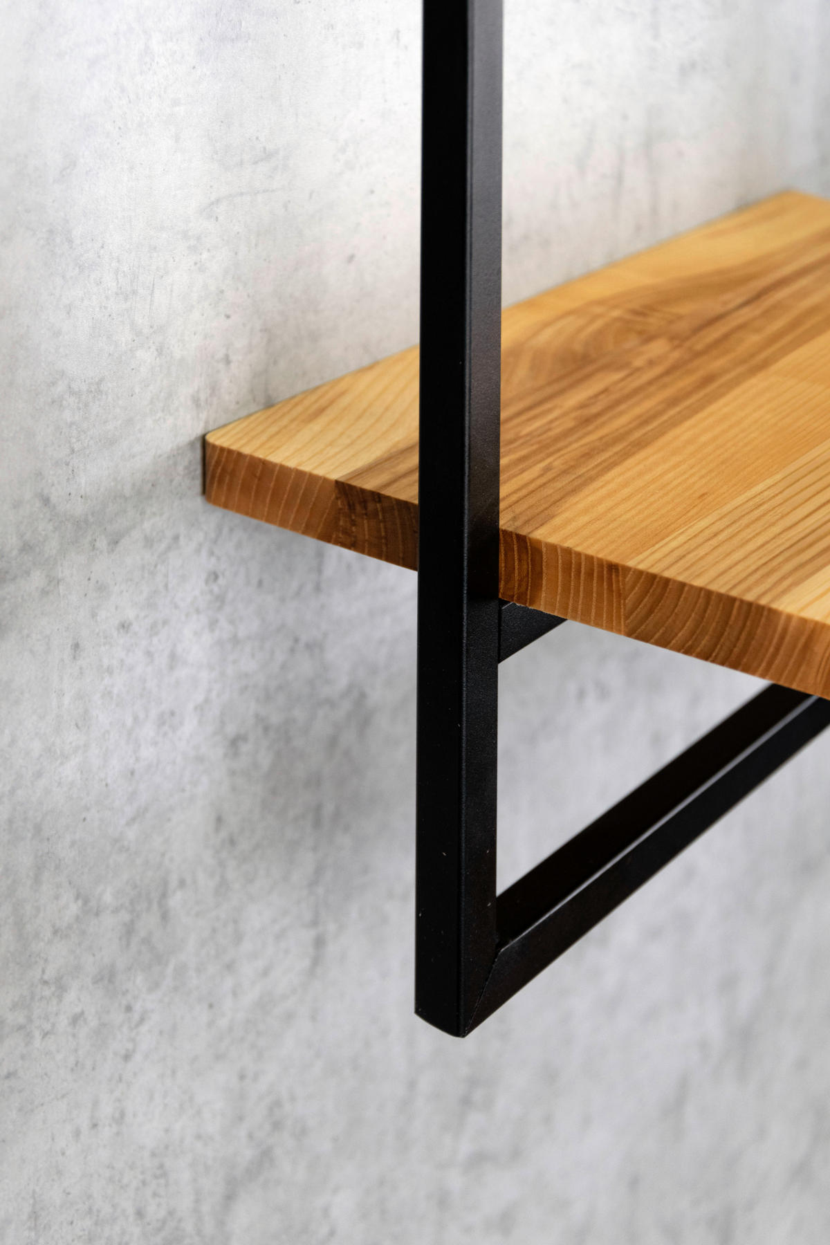 WANDREGAL  - Schwarz, Design, Holz/Metall (23/20/30cm)