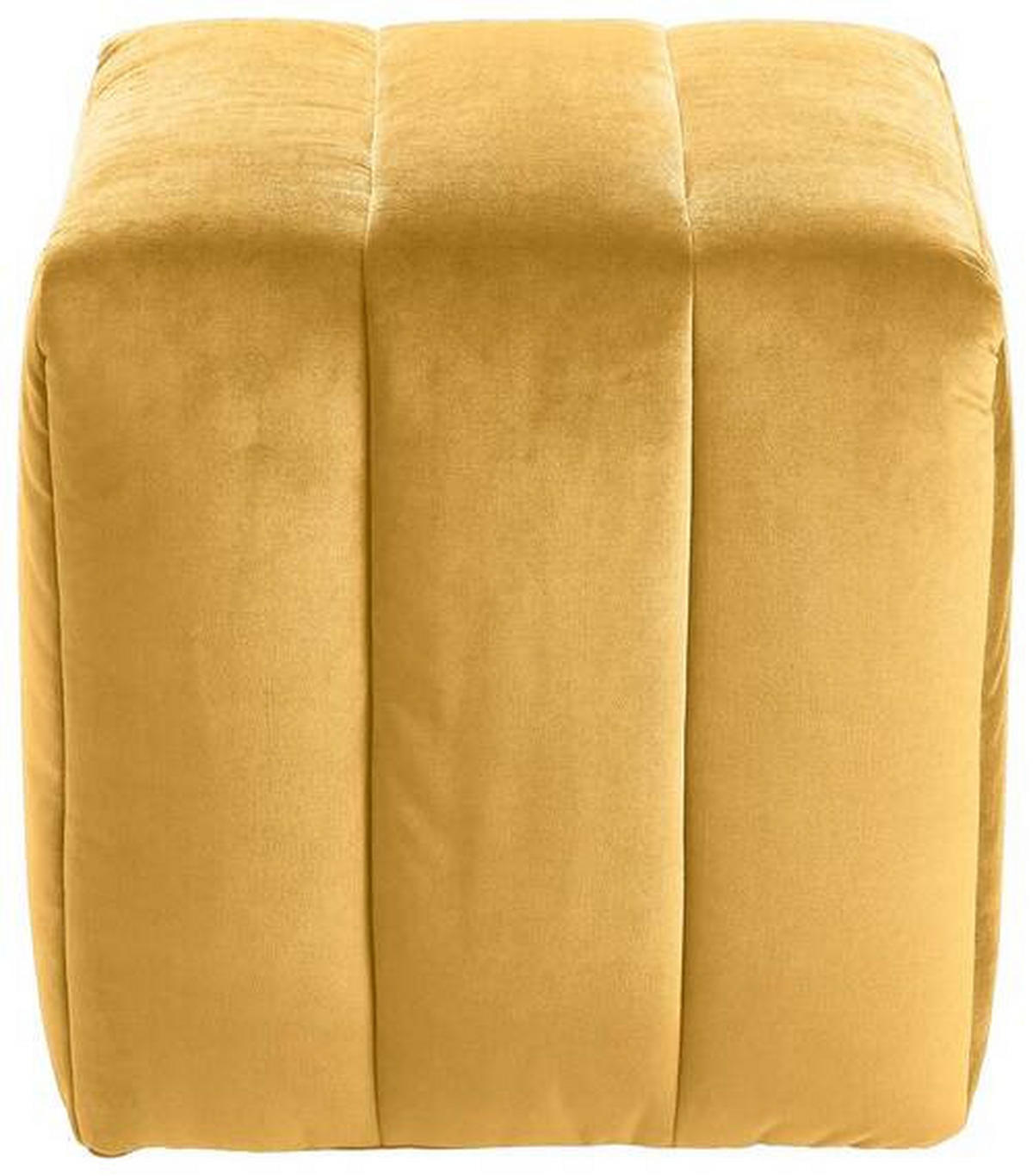 HOCKER in Textil Gelb  - Gelb, Design, Textil (43/50/43cm) - Novel