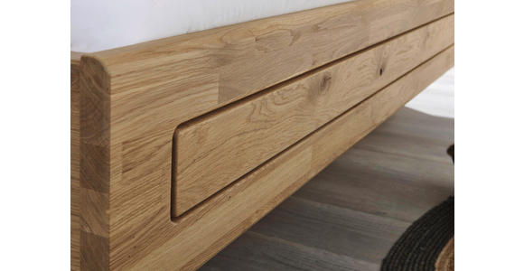 BETTANLAGE in Eichefarben, Champagner - Champagner/Eichefarben, KONVENTIONELL, Glas/Holz (180/200cm) - Dieter Knoll