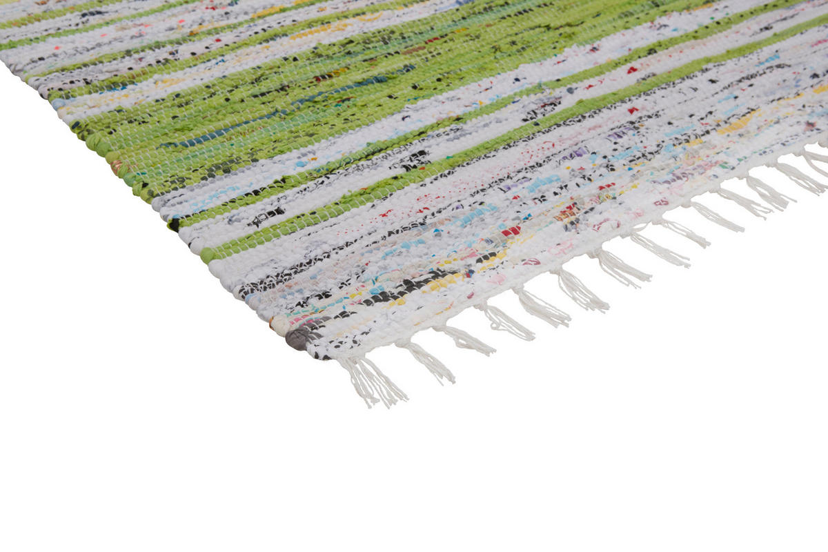 PODNA PROSTIRKA  zelena, bela     - zelena/bela, Lajfstajl, tekstil (80/150cm) - Novel