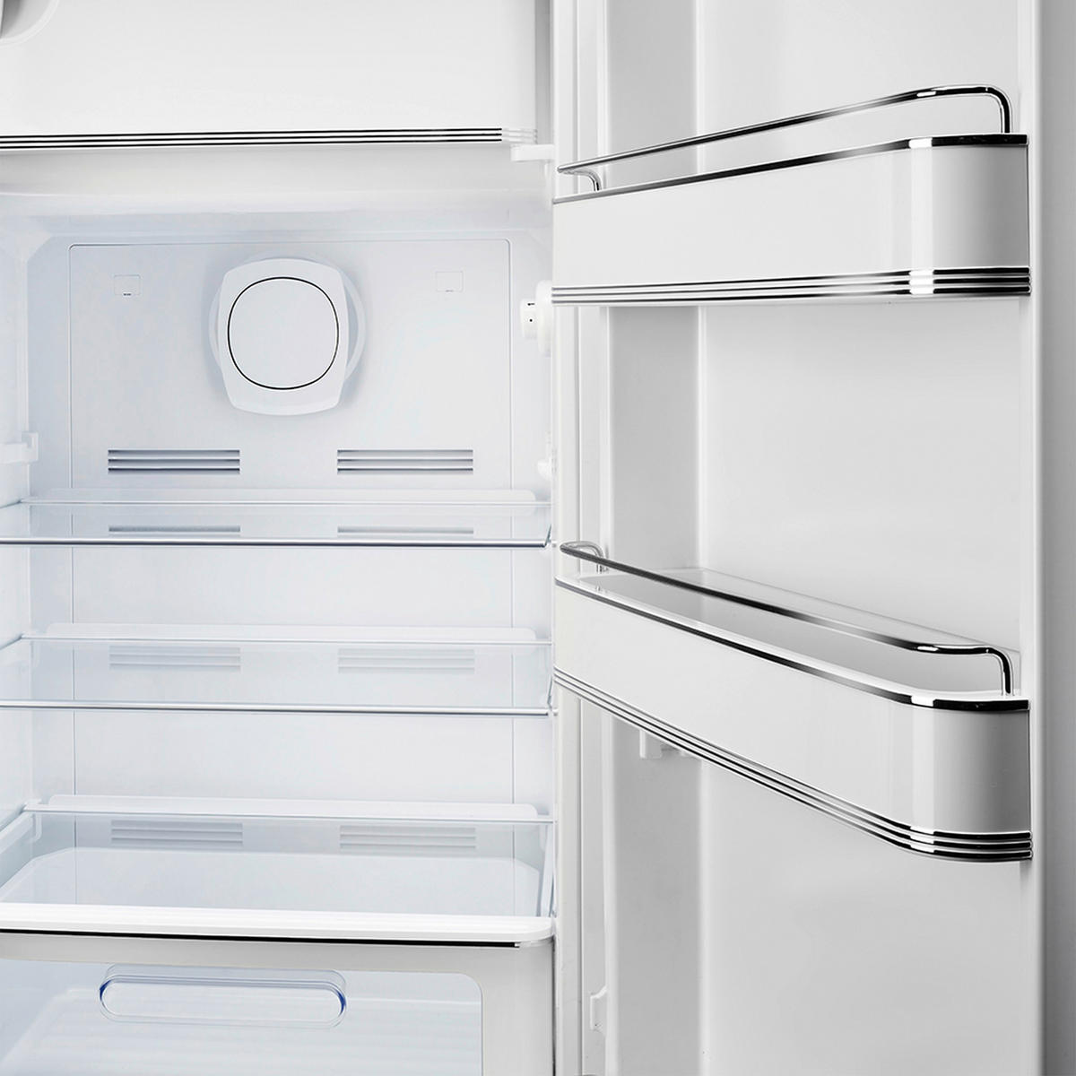 KÜHLSCHRANK 60/150/72,8 cm FAB28RBL6  - Schwarz, Basics, Glas/Metall (60/150/72,8cm) - SMEG