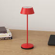 AKKU-TISCHLEUCHTE 11/30 cm  - Rot/Schwarz, Trend, Kunststoff/Metall (11/30cm) - Novel