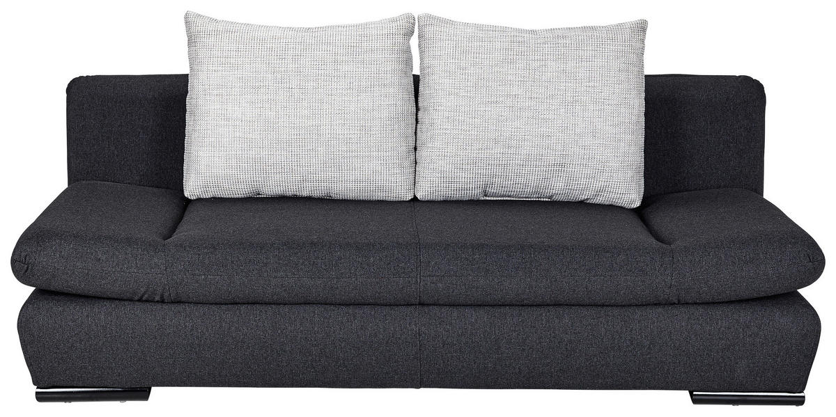 BÄDDSOFFA i antracit, ljusgrå  - ljusgrå/svart, Klassisk, trä/textil (200/75/92cm) - MID.YOU