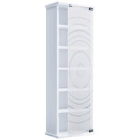 CD-REGAL - Weiss, Design, Glas/Holzwerkstoff (31/92/18cm) - MID.YOU