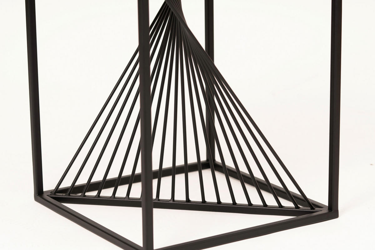 BEISTELLTISCH in Holz, Metall 40/40/50 cm  - Wildeiche/Schwarz, Trend, Holz/Metall (40/40/50cm) - Boxxx