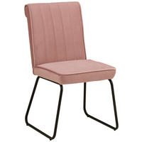 STUHL - Schwarz/Rosa, Design, Textil/Metall (54/60/91cm) - Hom`in