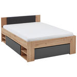 STAURAUMBETT 120/200 cm  in Graphitfarben, Eiche Artisan  - Graphitfarben/Eiche Artisan, KONVENTIONELL, Holzwerkstoff (120/200cm) - Carryhome