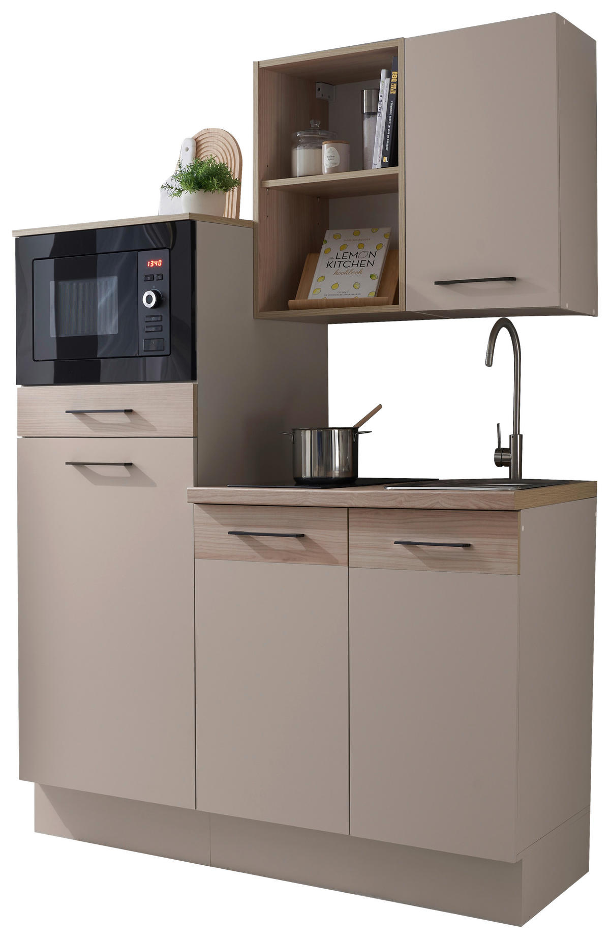 KÜCHENLEERBLOCK   in Eichefarben, Kaschmir  - Kaschmir/Eichefarben, Trend, Holzwerkstoff/Metall (150/210/60cm) - MID.YOU