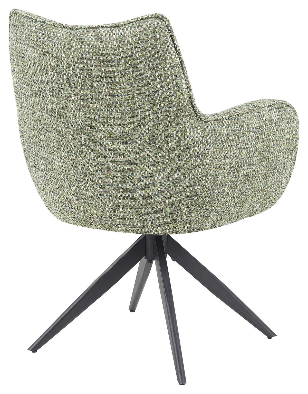 ARMLEHNSTUHL  in Chenille  - Schwarz/Grün, MODERN, Textil/Metall (63/88/63cm) - Livetastic