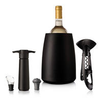 SET ZA VINO  - crna, Basics, plastika (15.3/21/15.3cm) - Vacu Vin