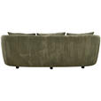 3-SITZER-SOFA in Struktur, Cord Olivgrün  - Schwarz/Olivgrün, Design, Kunststoff/Textil (217/72/95cm) - Carryhome