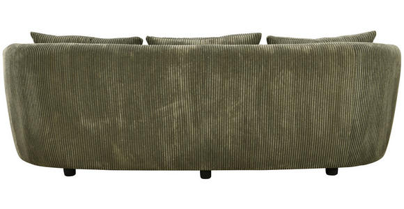 3-SITZER-SOFA in Struktur, Cord Olivgrün  - Schwarz/Olivgrün, Design, Kunststoff/Textil (217/72/95cm) - Carryhome