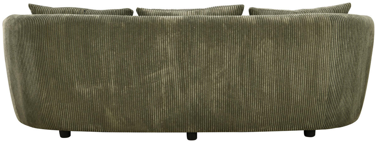 3-SITZER-SOFA Struktur, Cord Olivgrün  - Schwarz/Olivgrün, Design, Kunststoff/Textil (217/72/95cm) - Carryhome