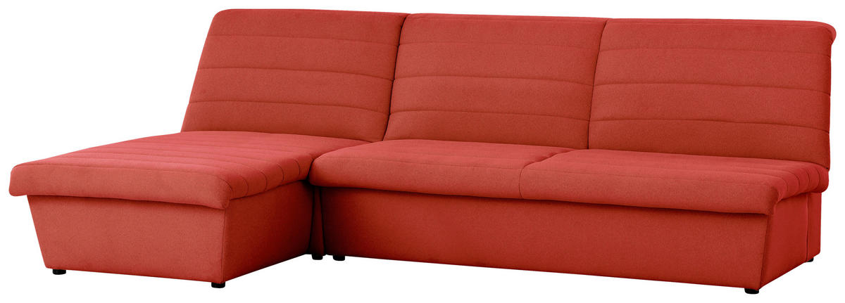 ECKSOFA Looks VIII Orange Webstoff  - Schwarz/Orange, Design, Kunststoff/Textil (168/274cm) - LOOKS by W.Joop