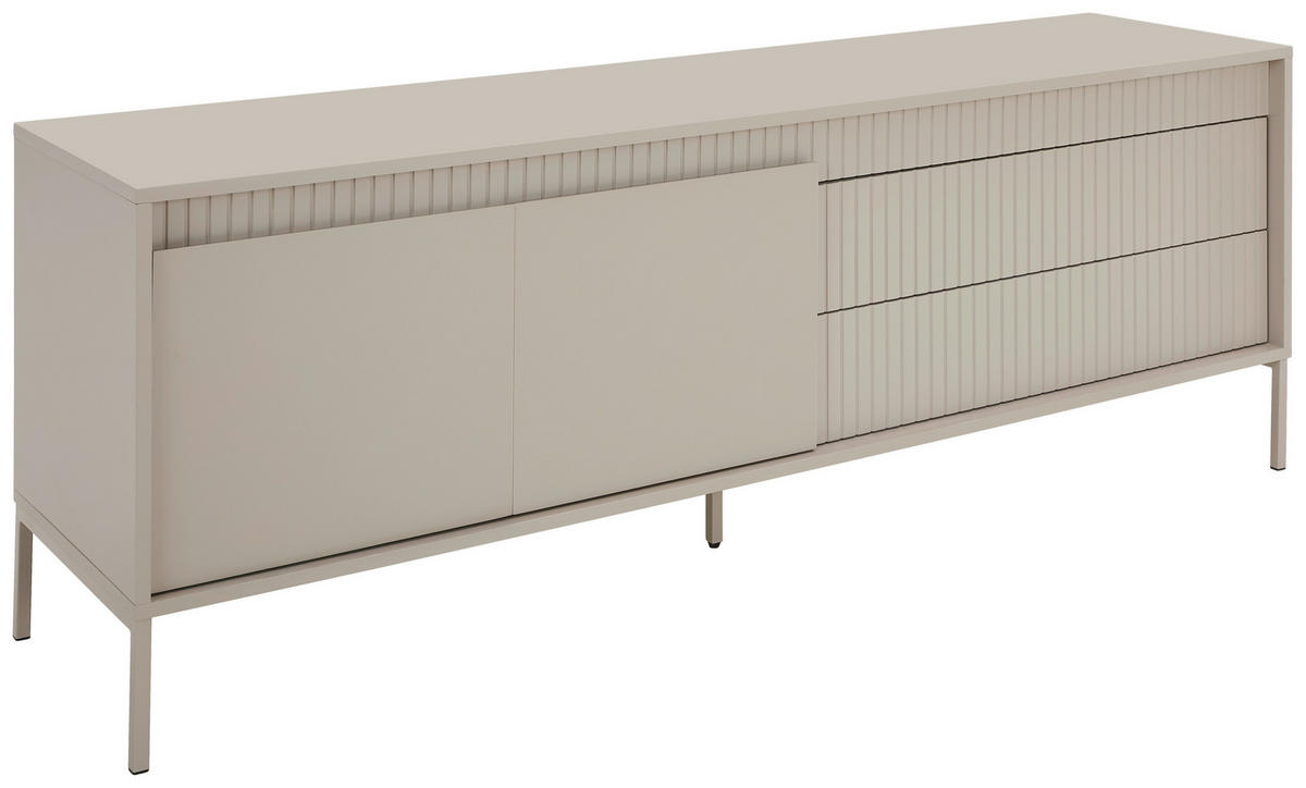 LOWBOARD  in 160/57/40 cm  - Kaschmir, Design, Holzwerkstoff/Metall (160/57/40cm) - Xora