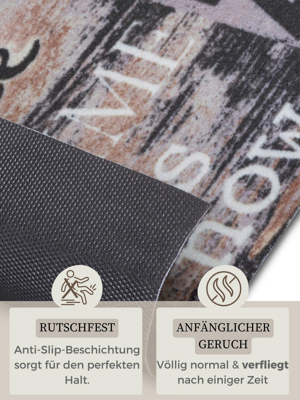 KÜCHENLÄUFER 50/150 cm Cook & Clean Braun, Multicolor  - Multicolor/Braun, Design, Kunststoff (50/150cm)