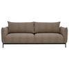 SOFA in Chenille Hellbraun  - Hellbraun/Schwarz, Design, Textil/Metall (223/96/95cm) - Livetastic