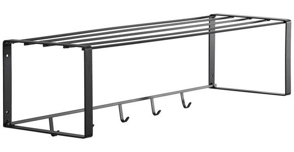 GARDEROBENPANEEL in 80/23/25 cm - Schwarz, Trend, Metall (80/23/25cm) - Carryhome