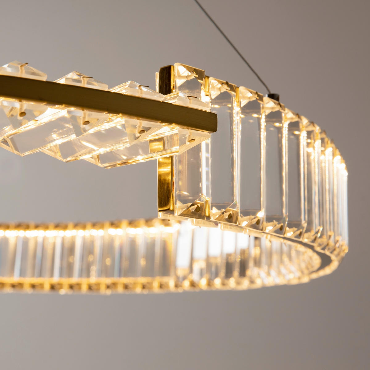 PENDELLEUCHTE Krone 80/12 cm  - Messingfarben, Design, Metall (80/12cm) - MAYTONI