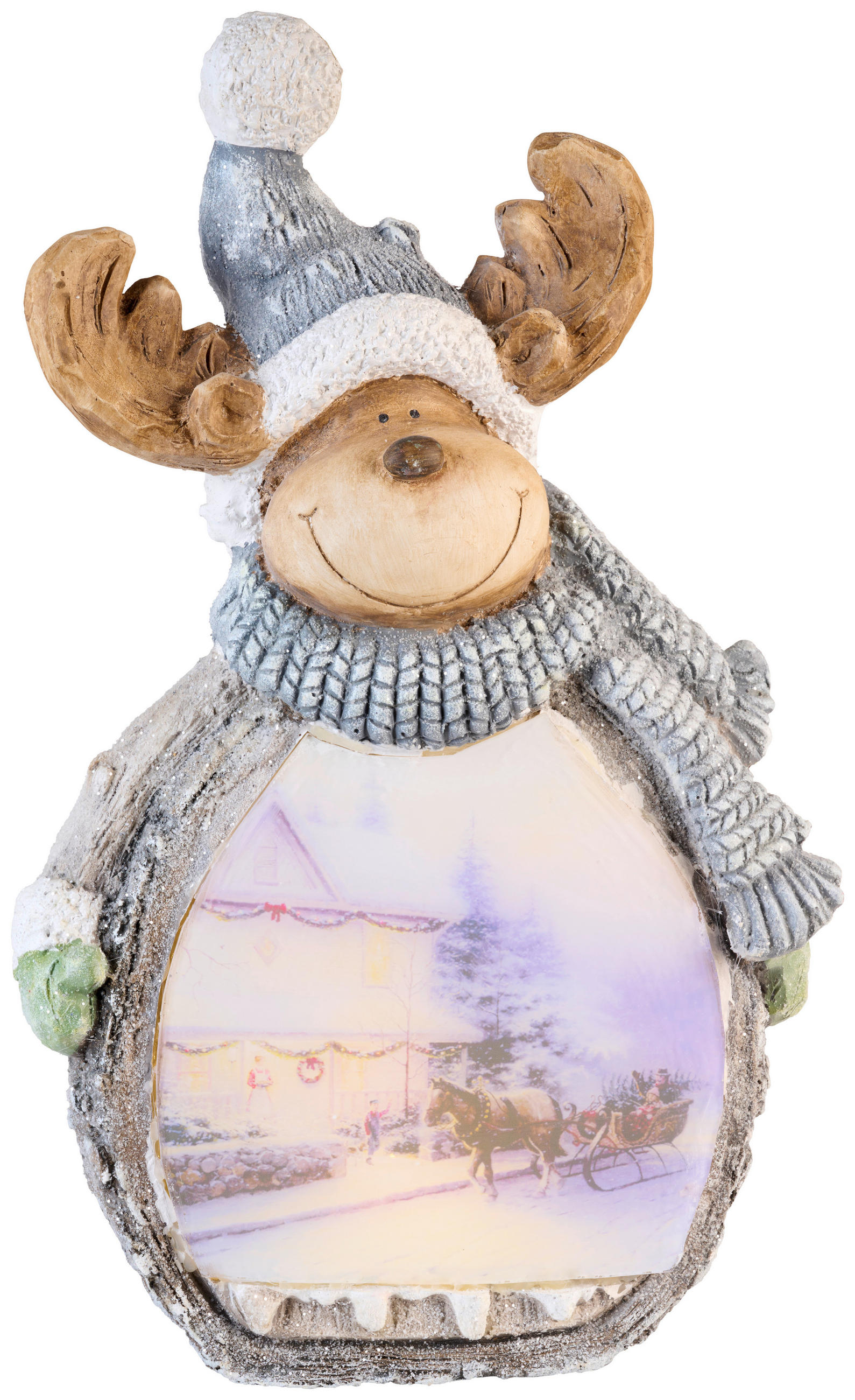 Ren Decorativ Xmassale - maro/alb, Lifestyle, piatră (32/52/13cm) - X-Mas